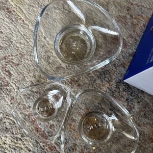 SIN Set Of 3 Urch Clear Glass Decorative Bowls NEW IN BOX